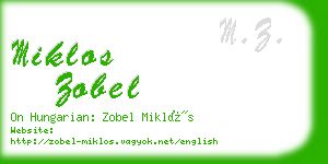 miklos zobel business card